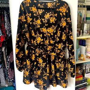 Long sleeve floral romper